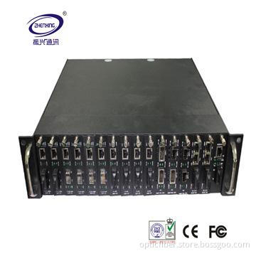 16x10/10/100M 4 Gigabit Fiber Slots Switch